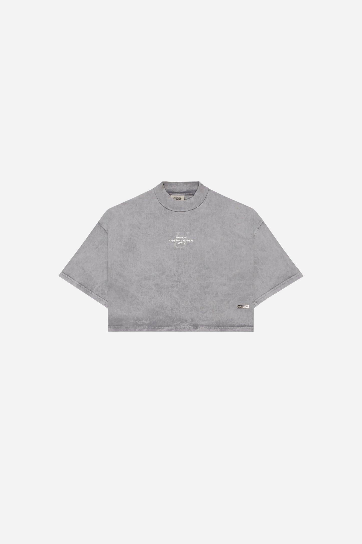 CAMISETA  CROPPED - GRIS
