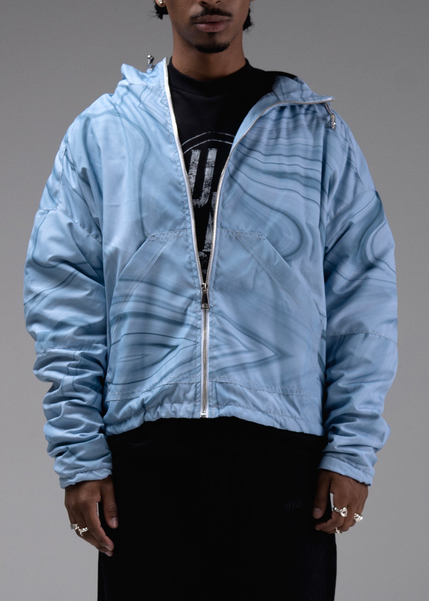 Chaqueta Impermeable Gris -  Liquid