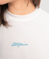 Camiseta Cropped - Basic Firma Azul