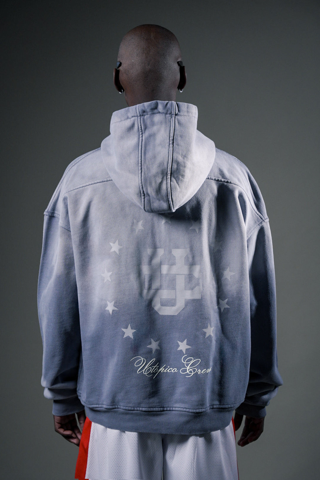 HOODIE GREY GRADIENT - STAR MONOGRAM