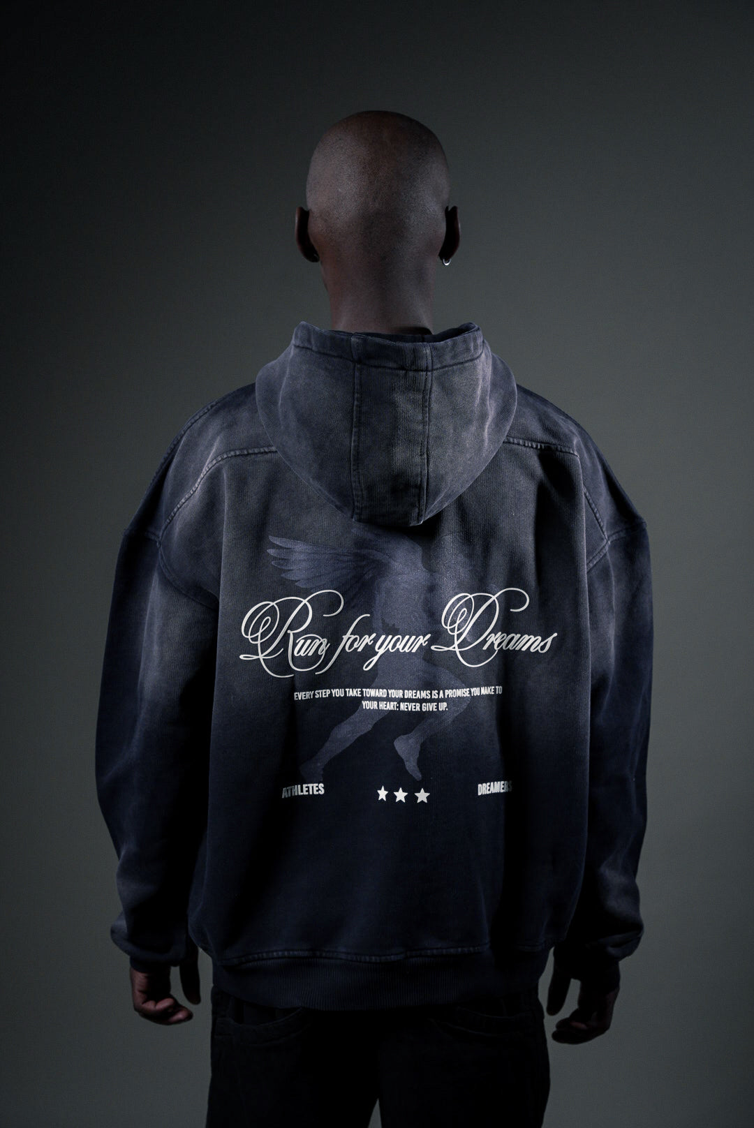 HOODIE GREY GRADIENT - RUN
