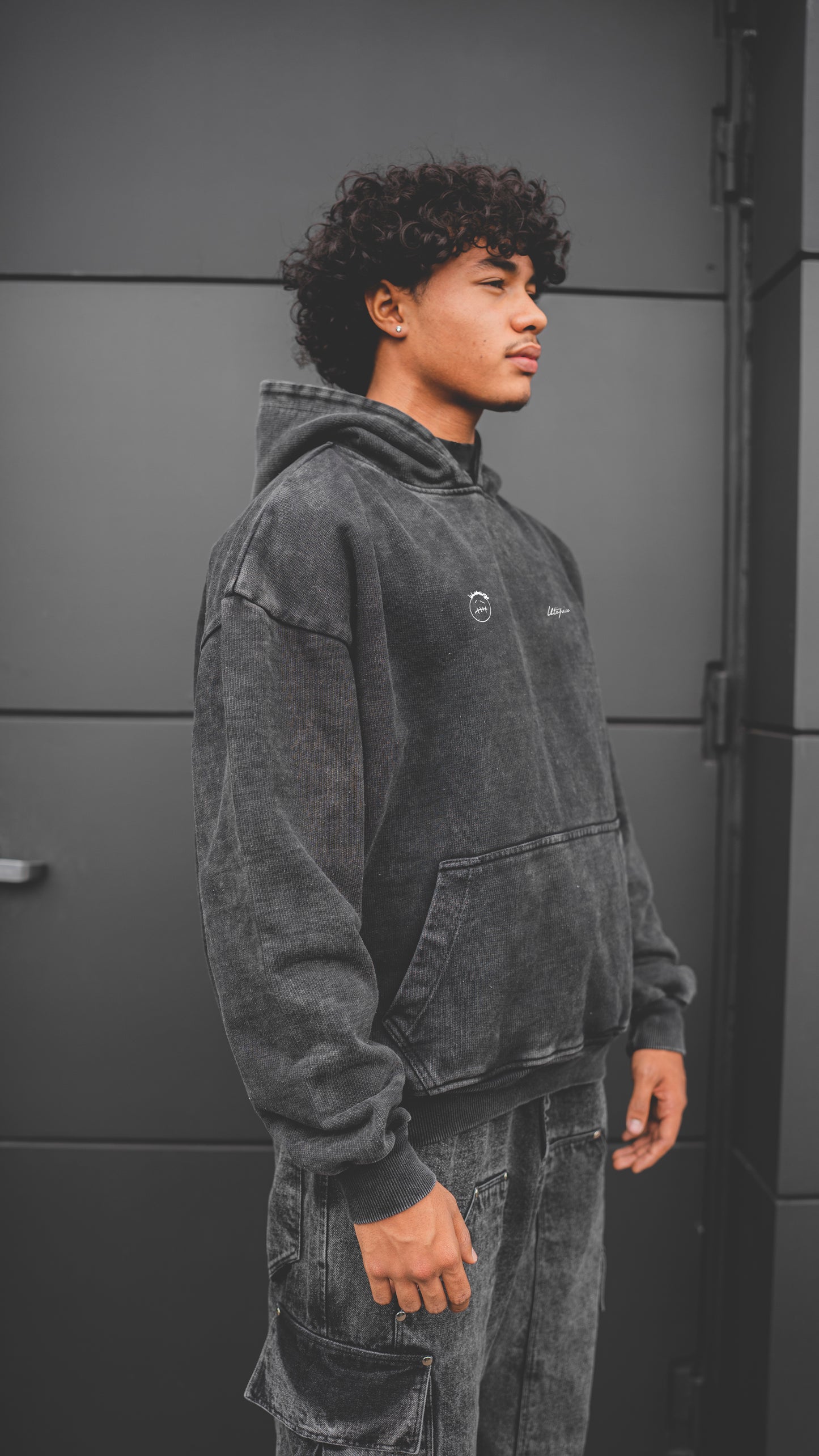 Hoodie Boxyfit - Negro Vintage