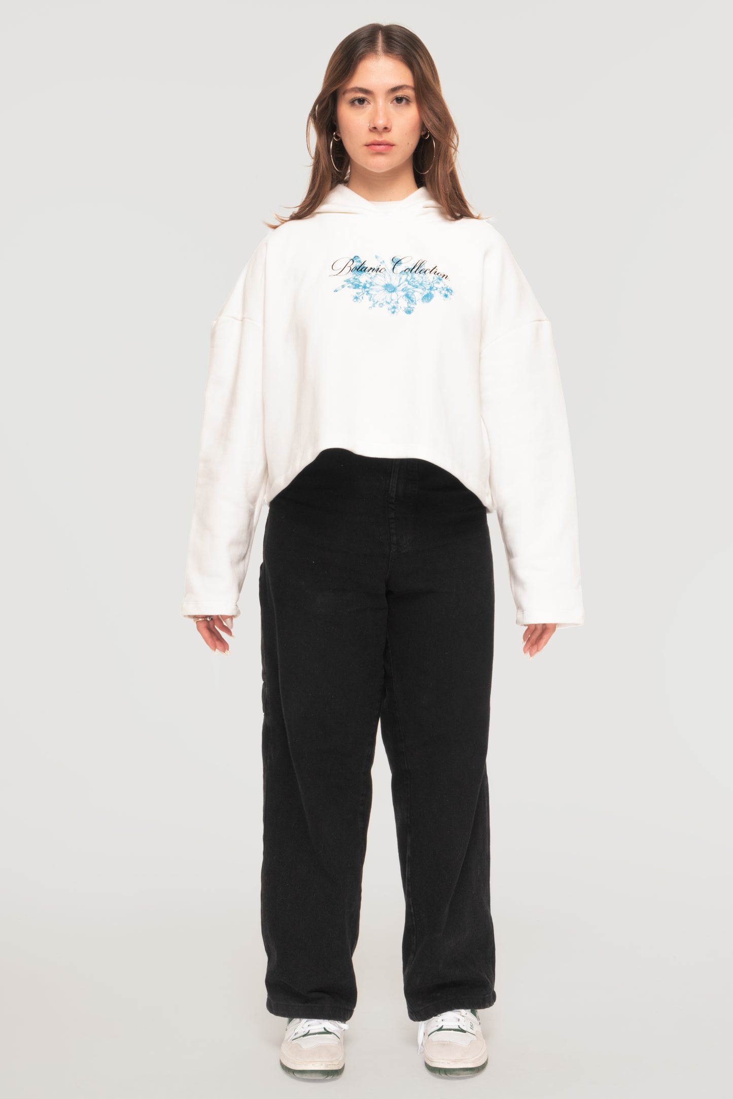 Hoodie Cropped - Blanco