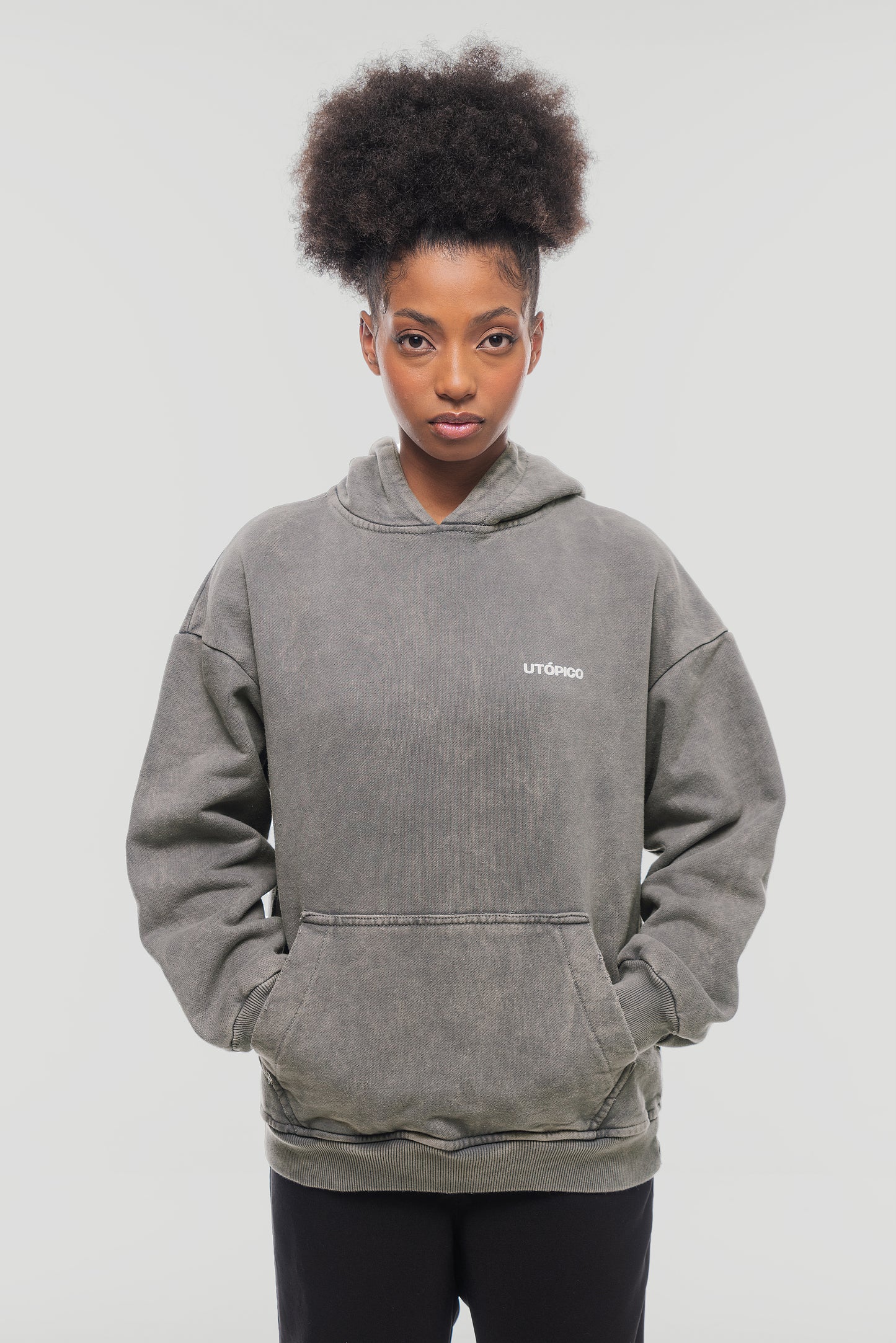 Hoodie Essentials - Gris Vintage