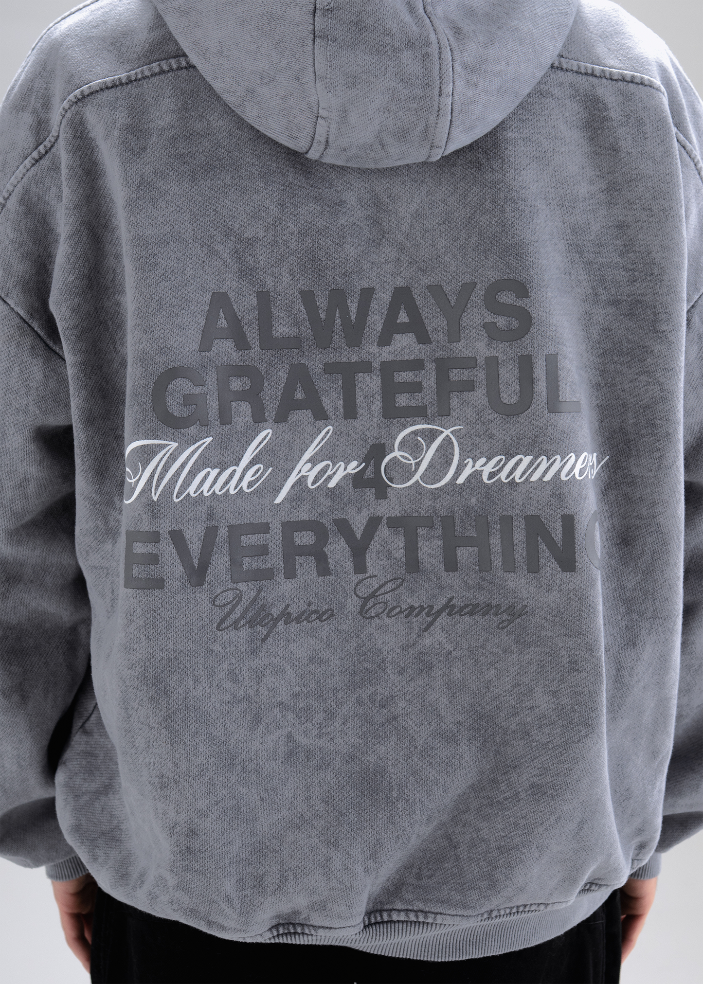 Hoodie Gris Wash - 444