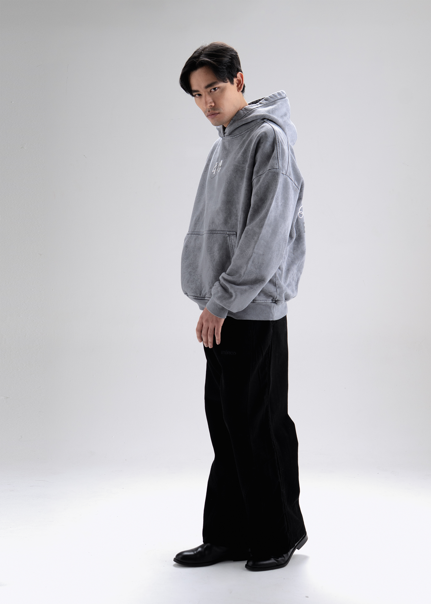 Hoodie Gris Wash - 444