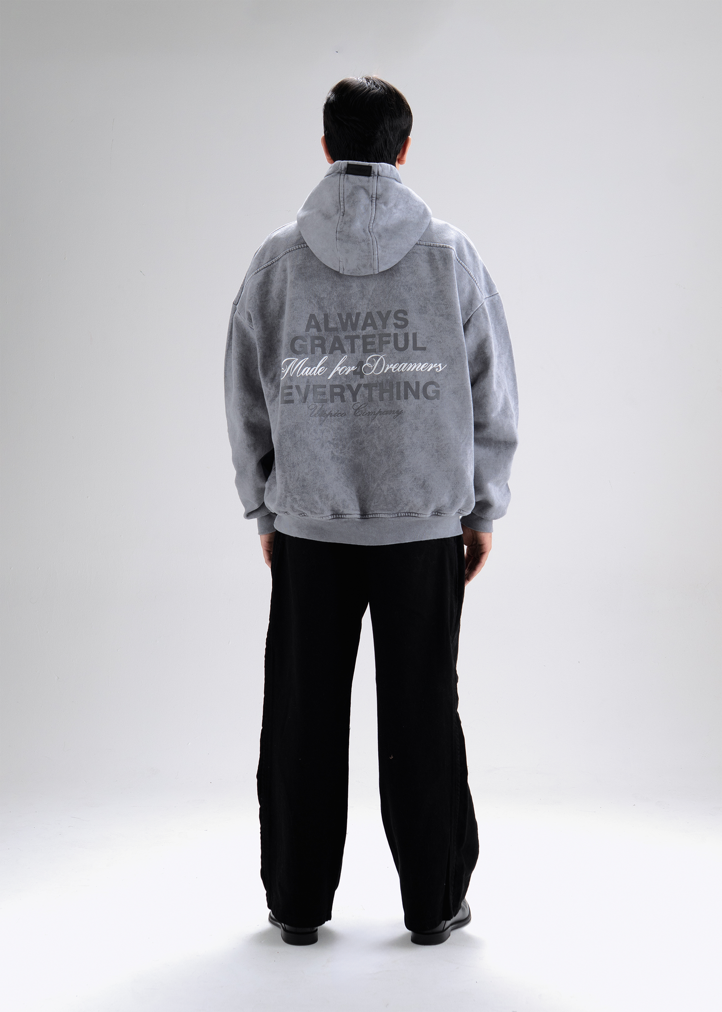 Hoodie Gris Wash - 444
