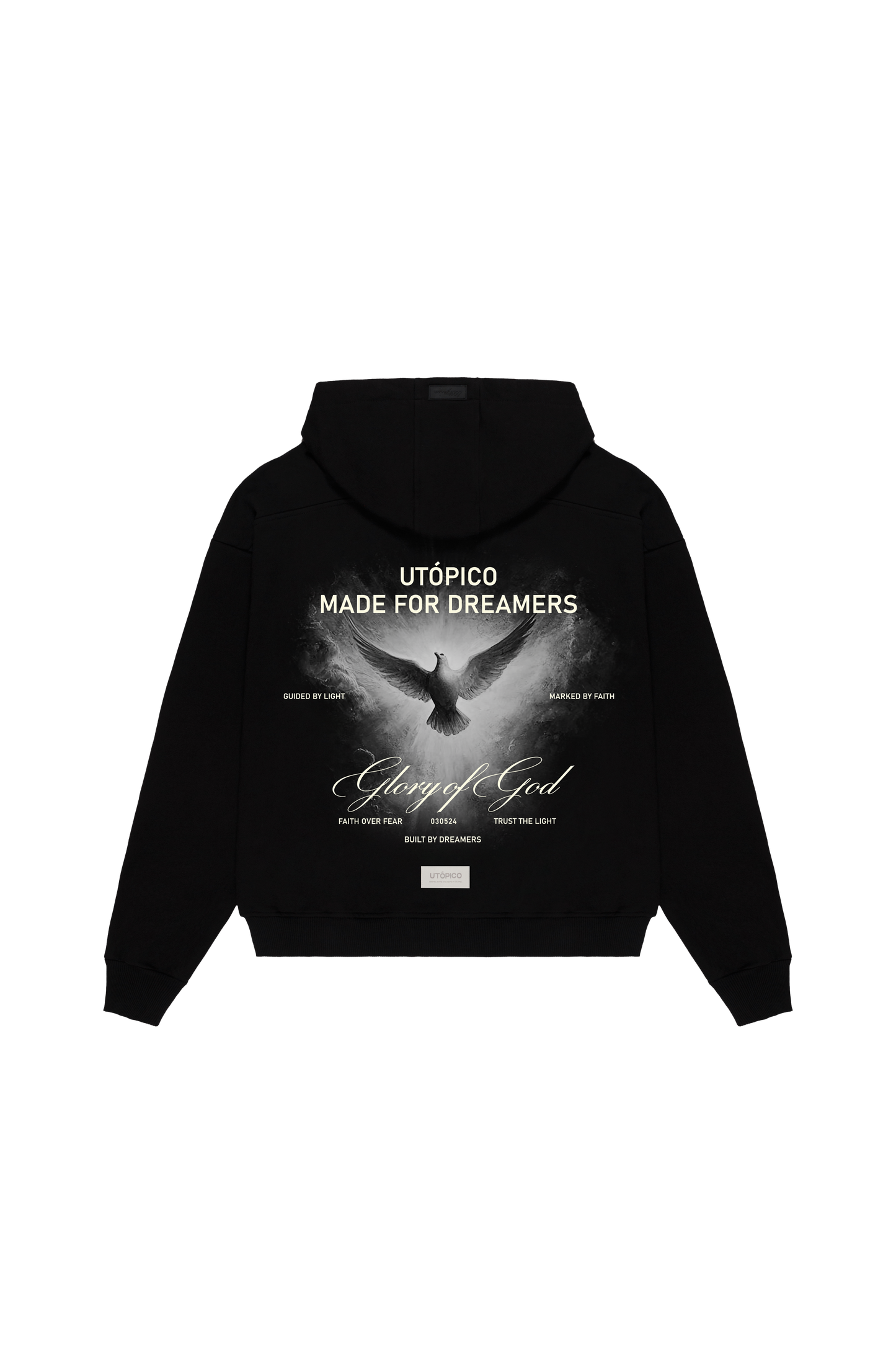 Zip Hoodie Negro - Heavenly Light