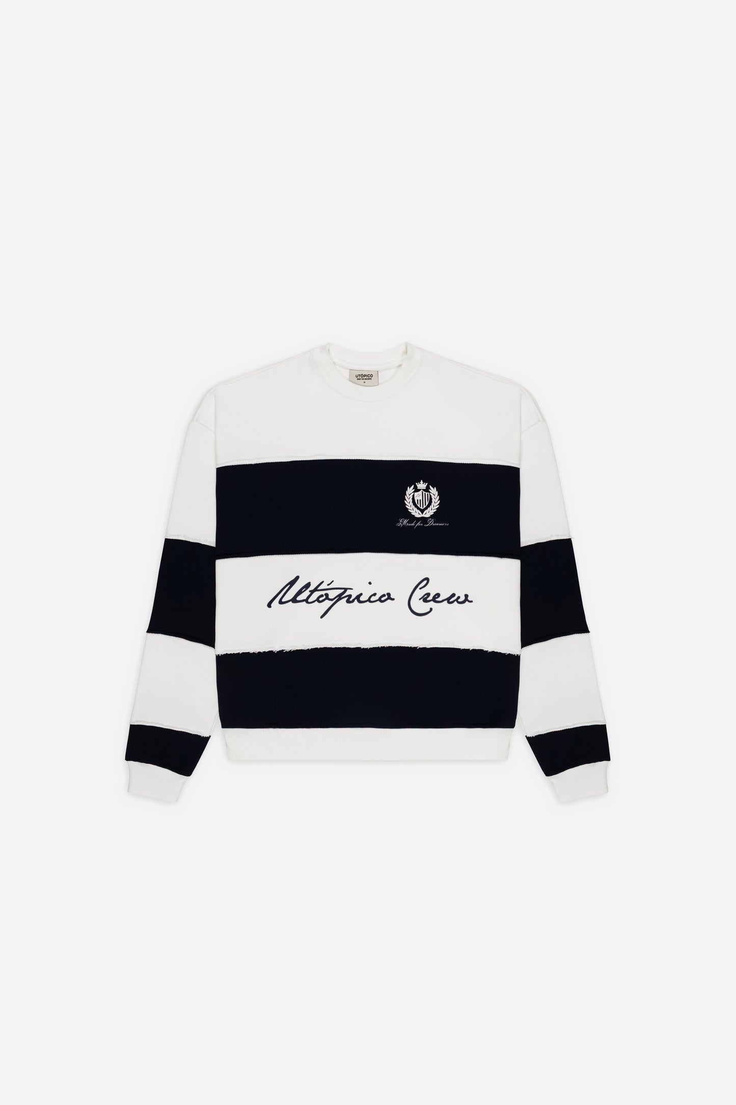CREWNECK - BLANCO&AZUL BOXYFIT