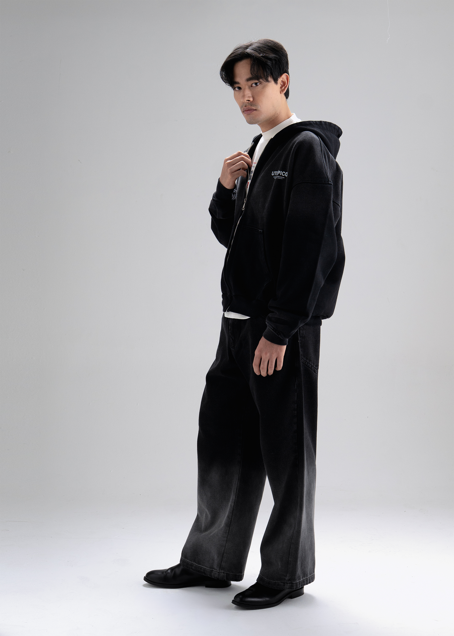 Chaqueta negro gradiente - 555