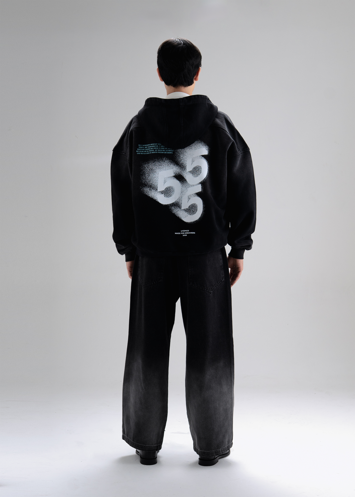 Chaqueta negro gradiente - 555