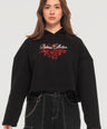 Hoodie Cropped - Negro