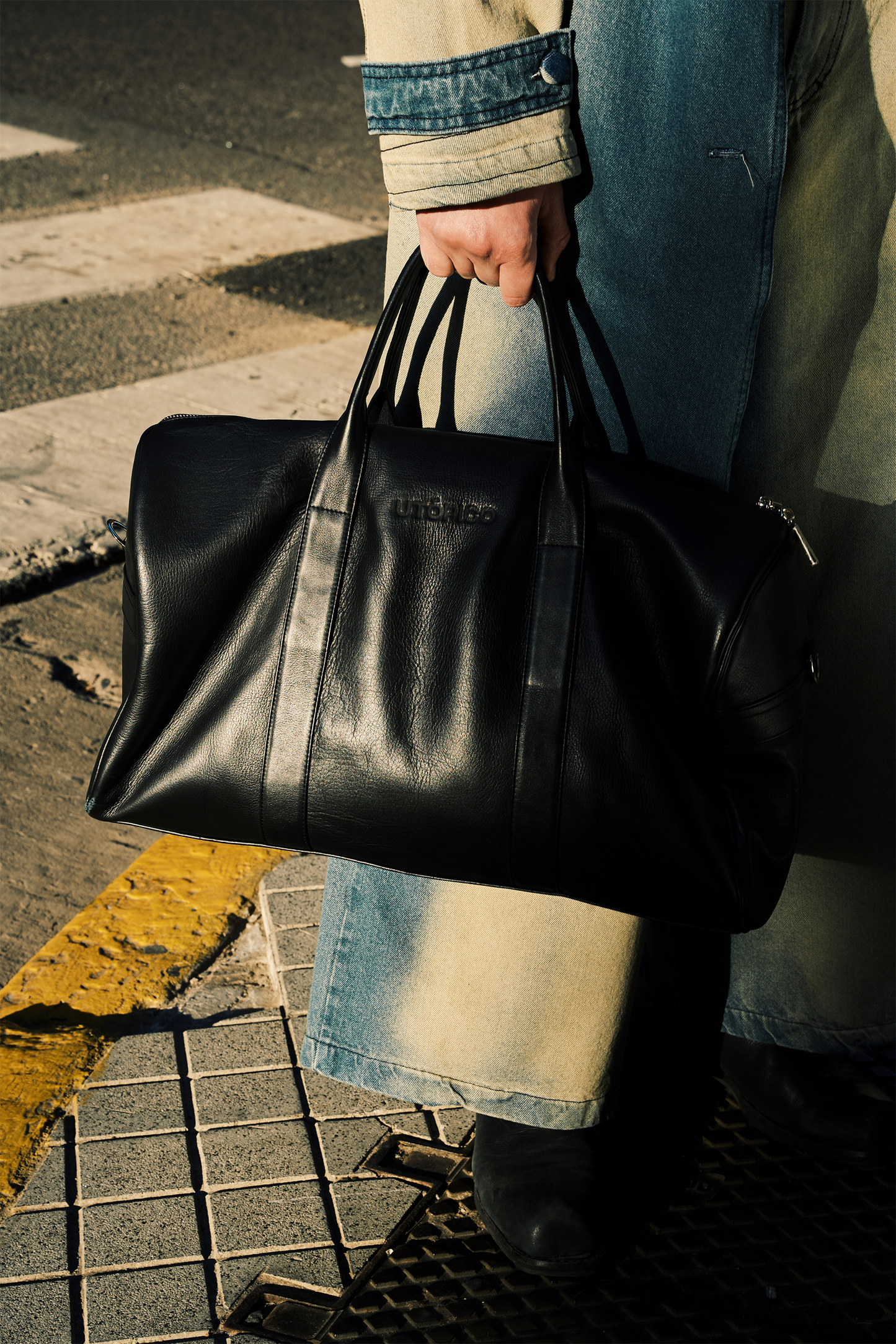 Duffelbag - Black Leather
