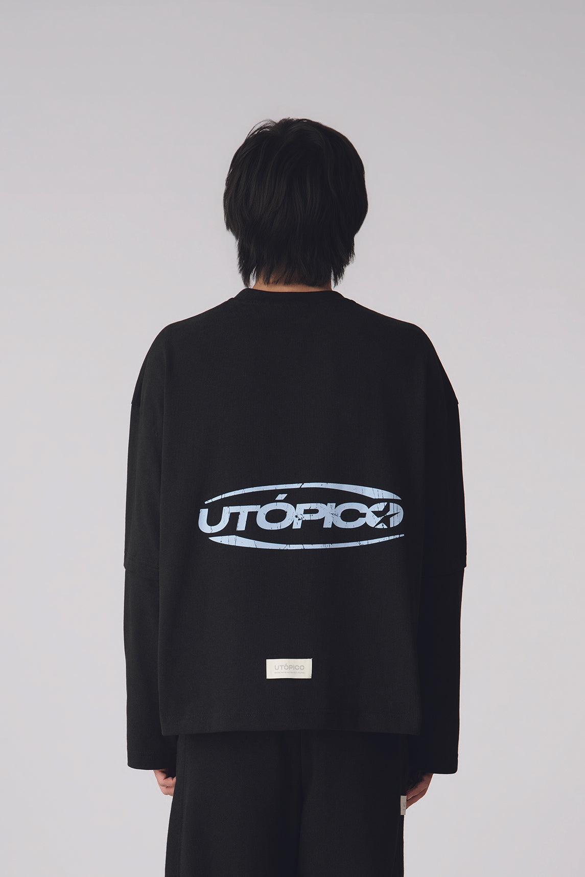 CAMISETA DOBLE MANGA NEGRO - BOXYFIT