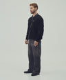 KNIT ZIP UP NEGRO