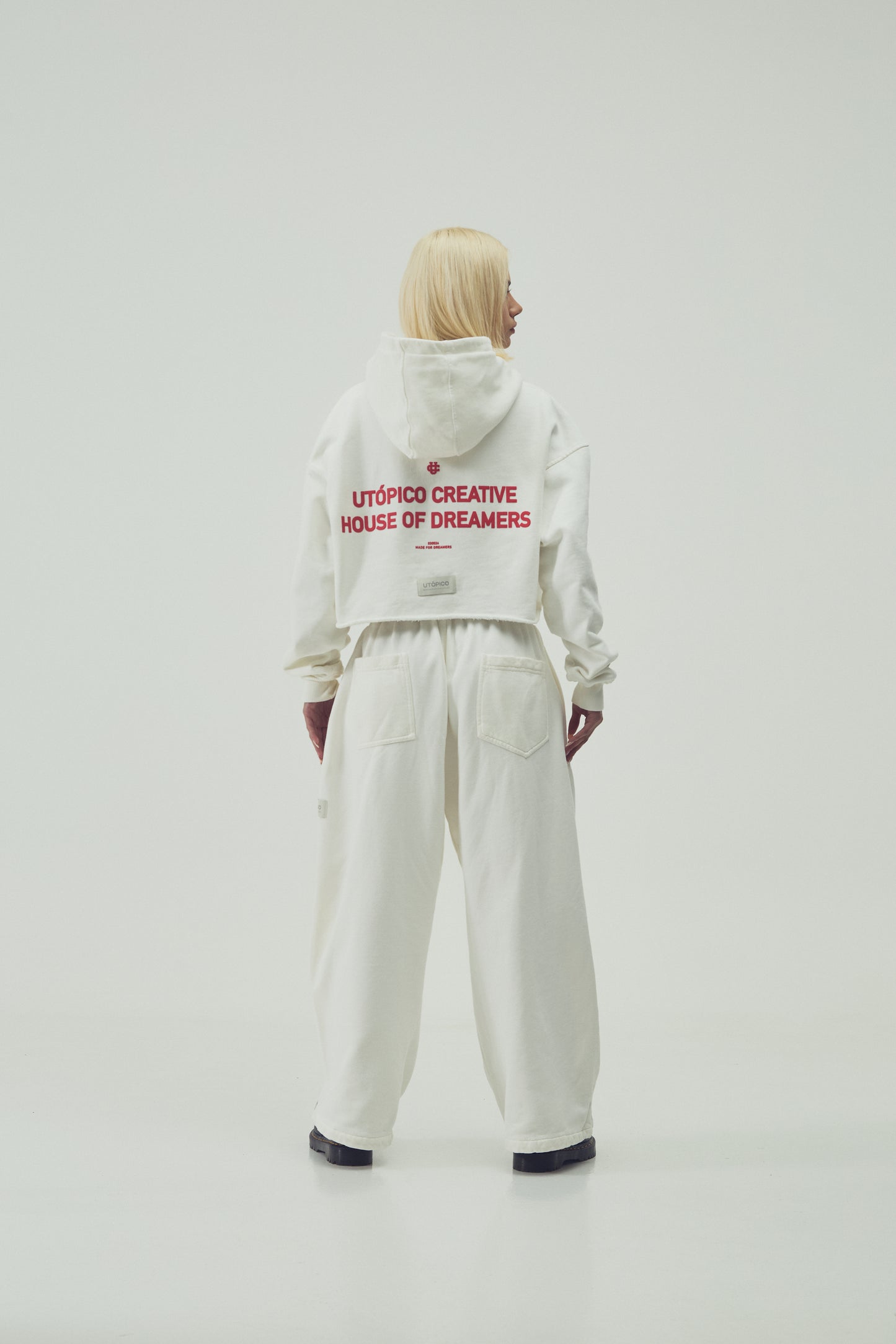 HOODIE  CROPPED - MARFIL