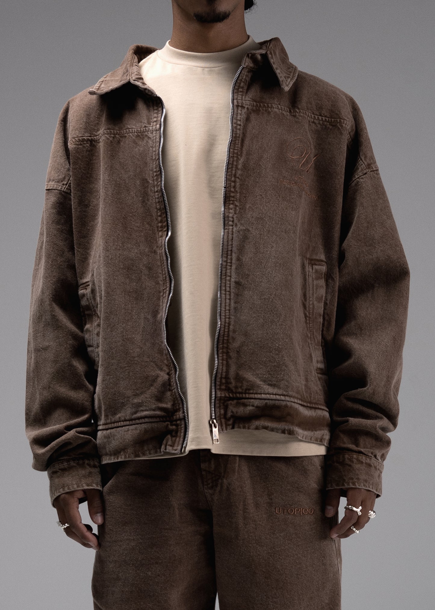 Chaqueta Jean Cafe
