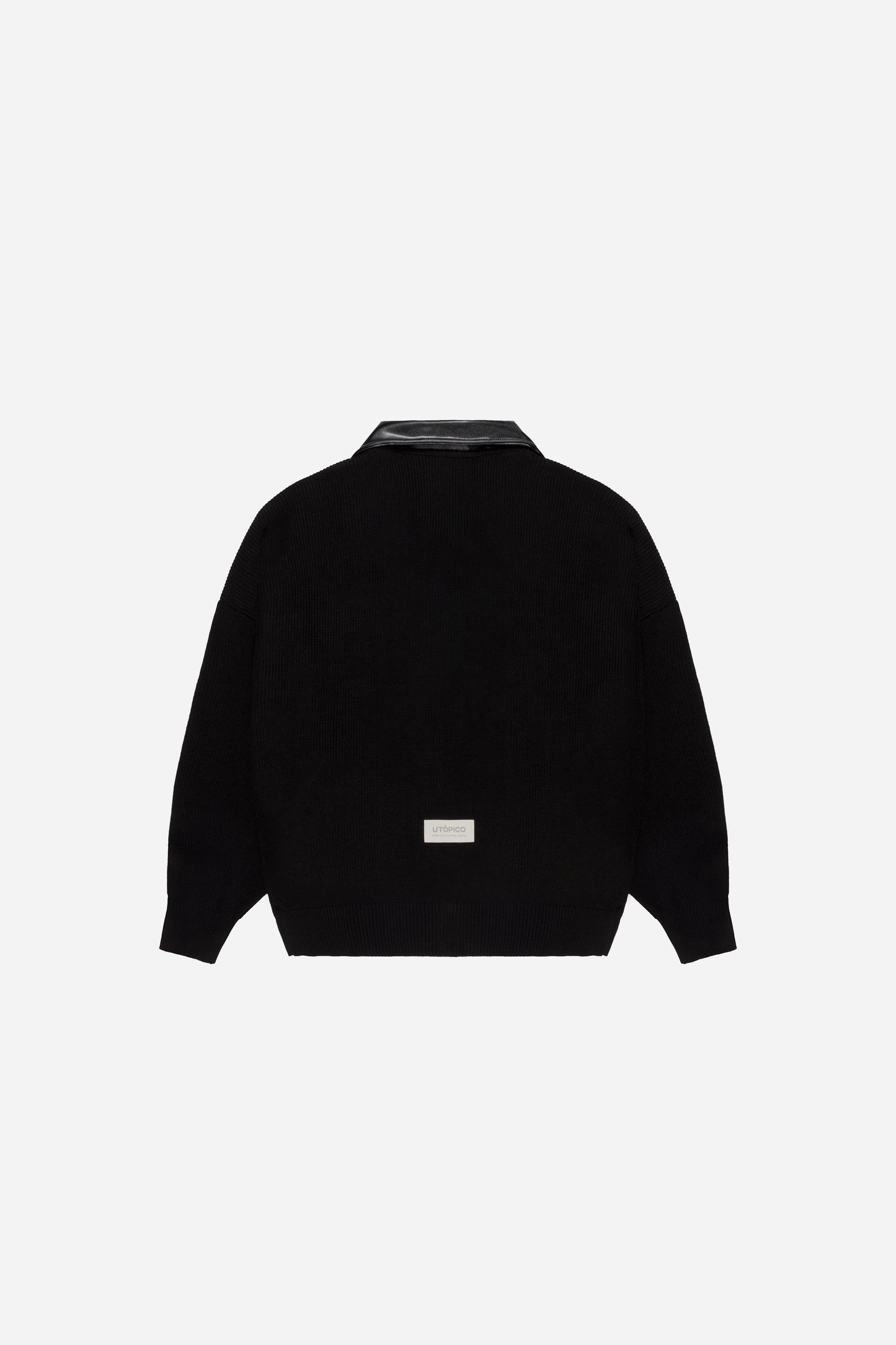 KNIT ZIP UP NEGRO
