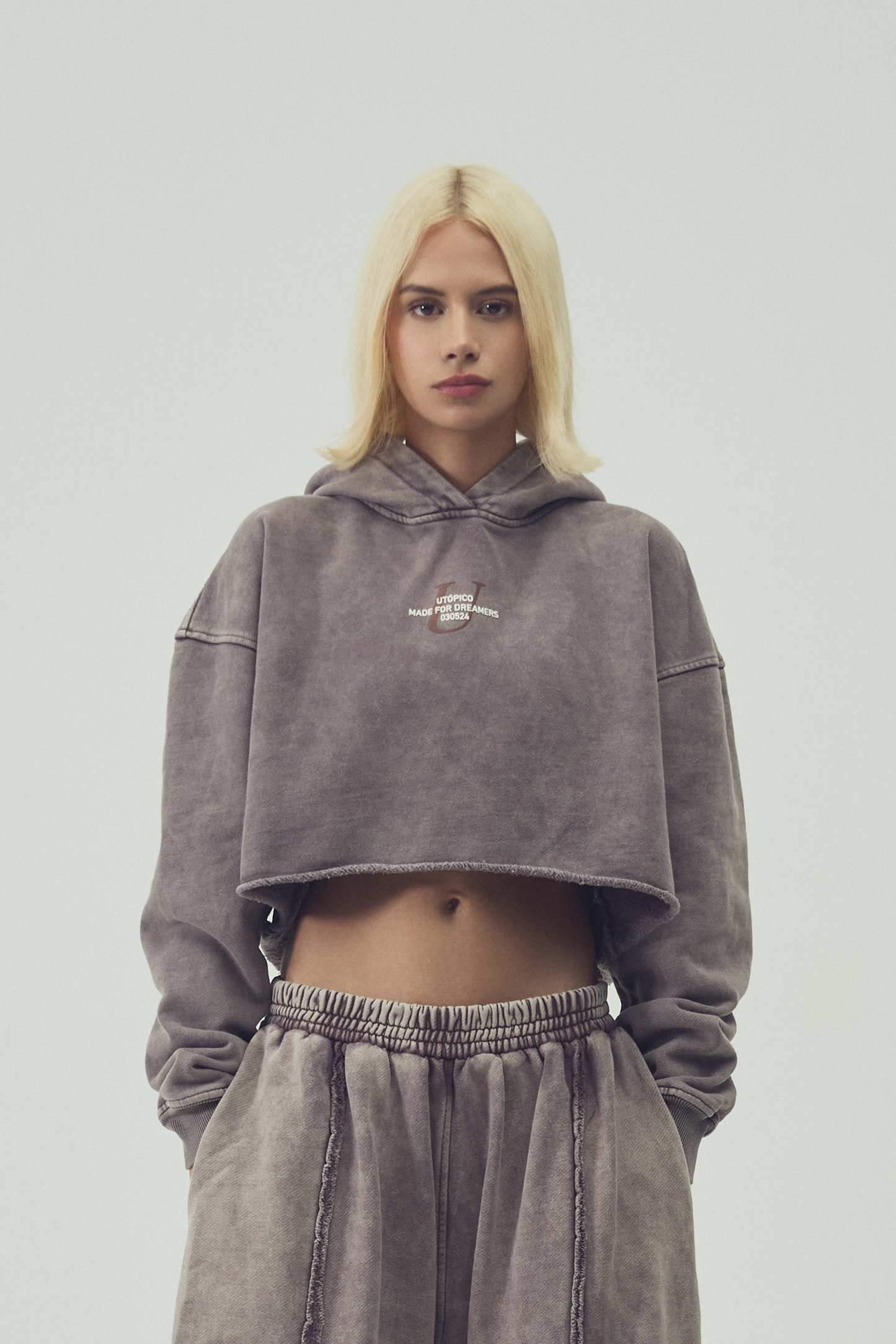 HOODIE  CROPPED - MOCA